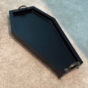 Black Coffin Shaped Tray with Claw Feet